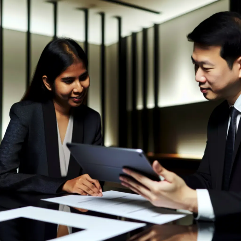 KLOPA LTD consultant reviewing IT project scope with a client