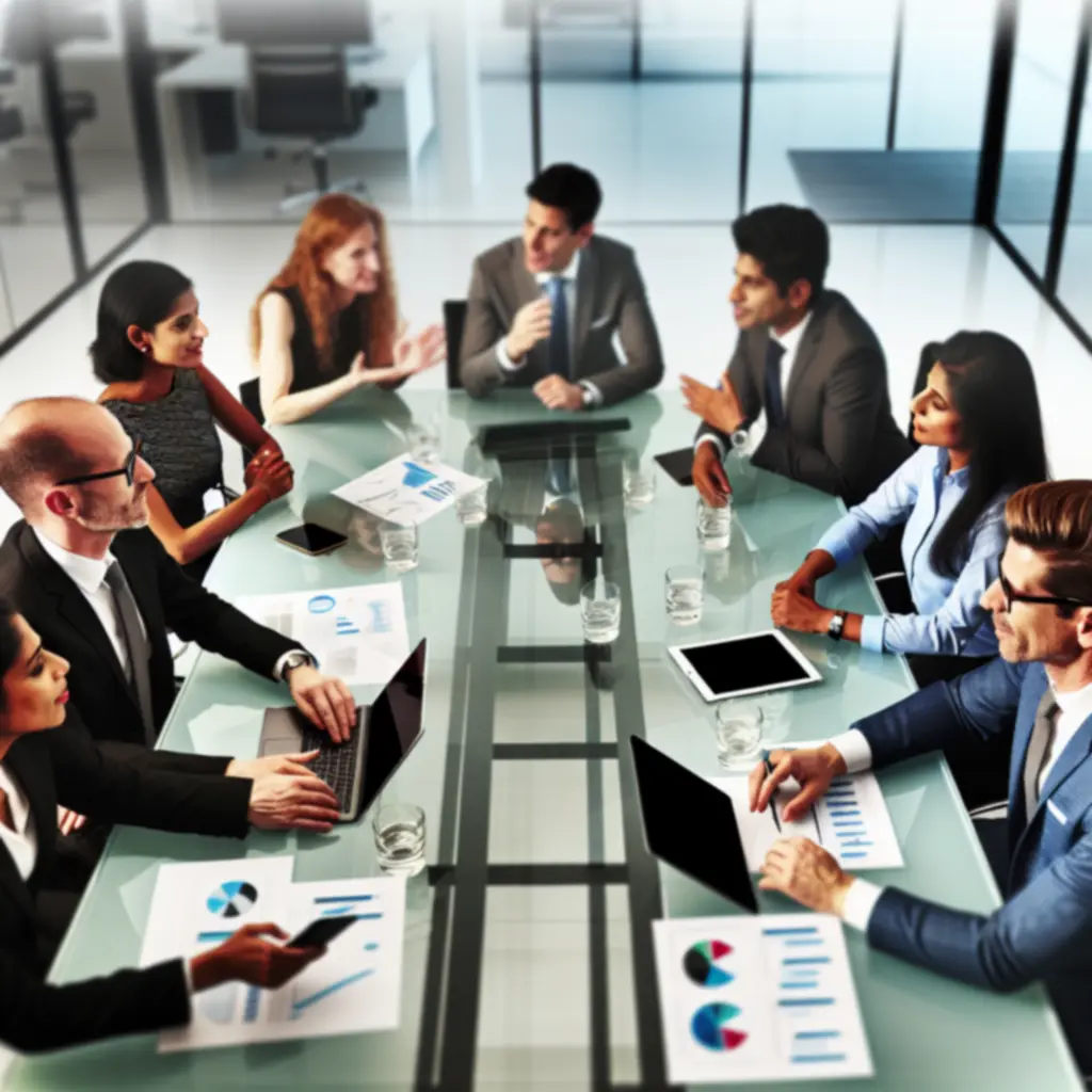 KLOPA LTD consultants collaborating on IT strategy around a table