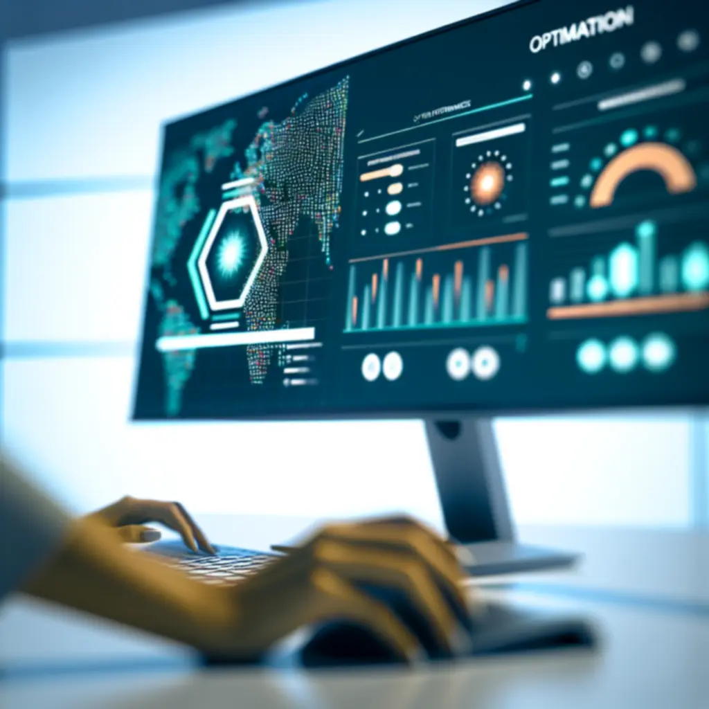 Dashboard visualising optimised IT system performance and cost savings.