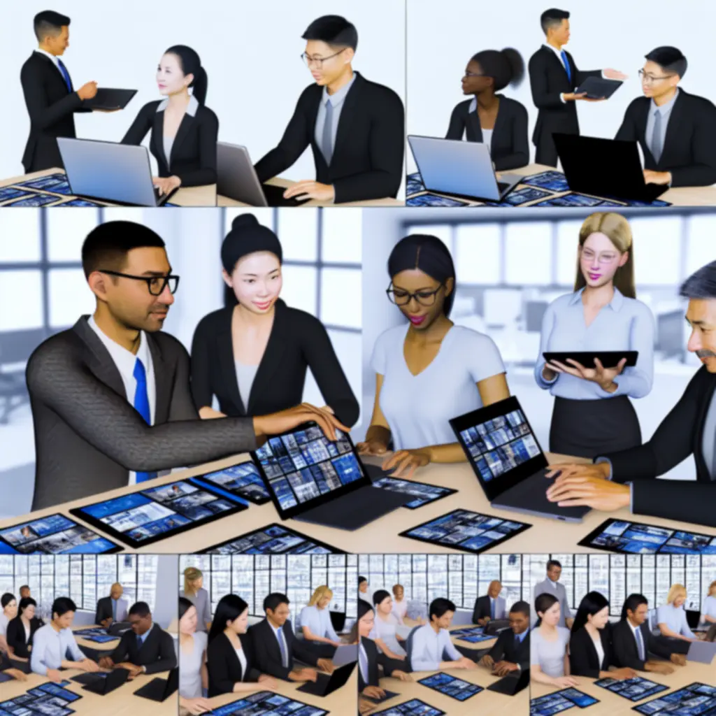IT consultant delivering training to business users in a modern office